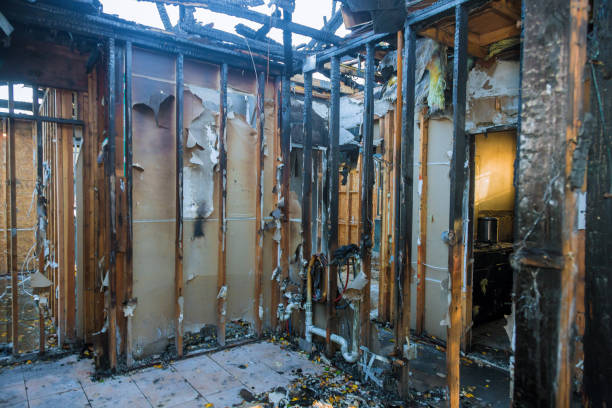 Professional Fire Damage Restoration technician working in Rio, VA